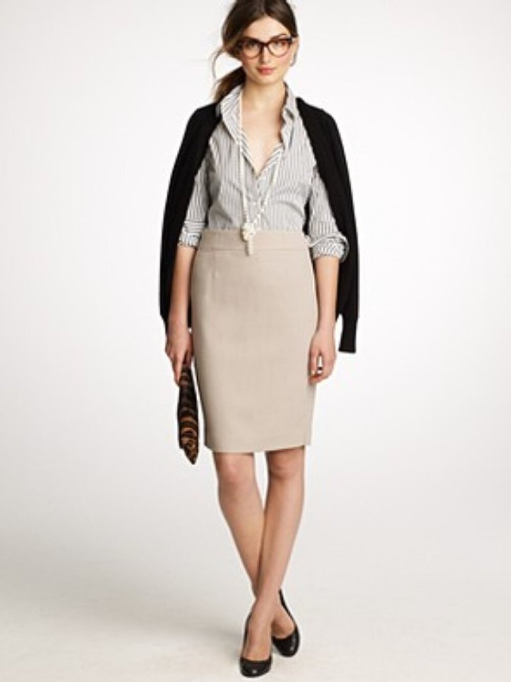 J Crew tan wool pencil skirt size 8 NWOT